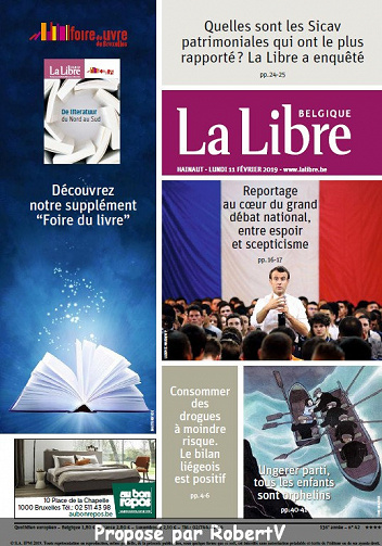 La Libre Belgique - Lundi 11 Février 2019