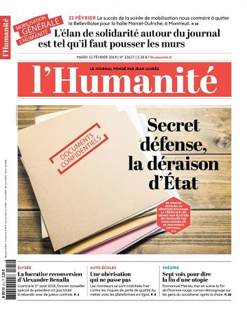 L’Humanite du Mardi 12 Février 2019