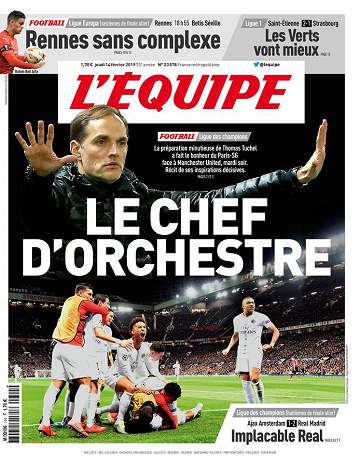 L’equipe du Jeudi 14 Février 2019