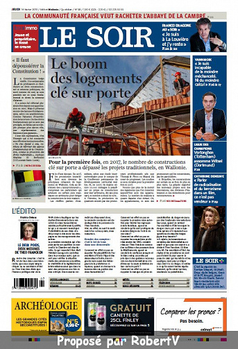 Le Soir - Jeudi 14 Février 2019