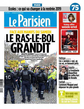 Le Parisien du Vendredi 15 Février 2019