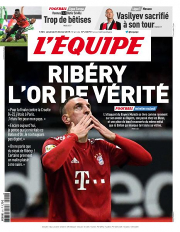 L’equipe du Vendredi 15 Février 2019