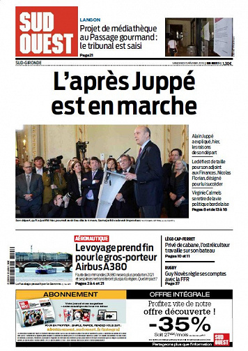 Sud Ouest Sud-Gironde - Vendredi 15 Février 2019