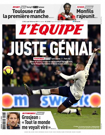 L’equipe du Lundi 18 Février 2019