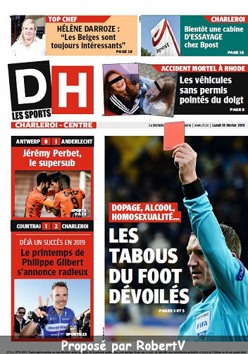 La Dernière Heure (3 éditions)- Lundi 18 Février 2019