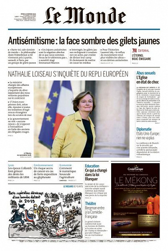 Le Monde du Mardi 19 Février 2019