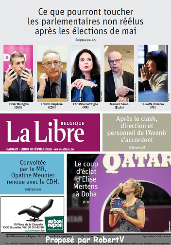 La Libre Belgique - Lundi 18 Février 2019