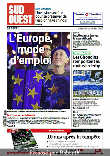 Sud Ouest (3 éditions) - Lundi 18 Février 2019