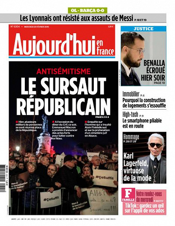 Aujourd’hui en France du Mercredi 20 Février 2019