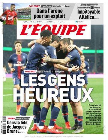 L’equipe du Jeudi 21 Février 2019