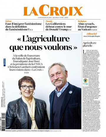 La Croix du Vendredi 22 Février 2019
