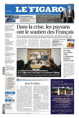 Le Figaro du Vendredi 22 Février 2019