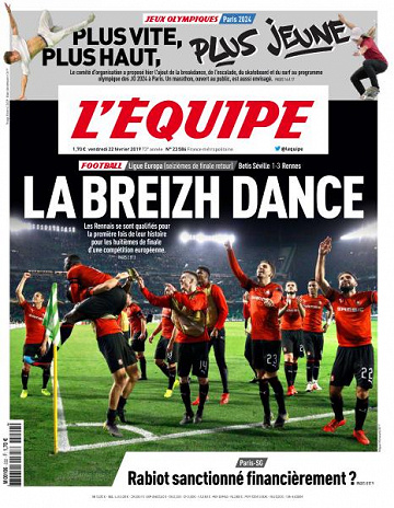 L’equipe du Vendredi 22 Février 2019