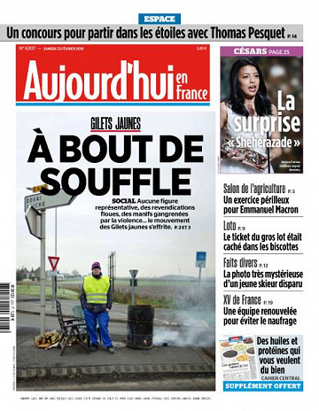 Aujourd’hui en France du Samedi 23 Février 2019