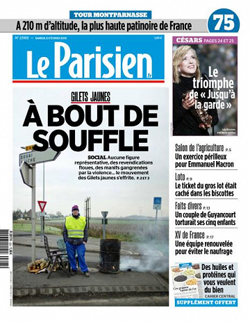 Le Parisien du Samedi 23 Février 2019