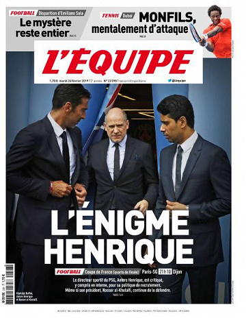 L’equipe du Mardi 26 Février 2019