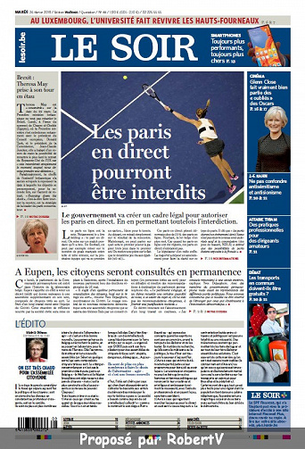 Le Soir - Mardi 26 Février 2019