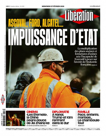 Libération du Mercredi 27 Février 2019