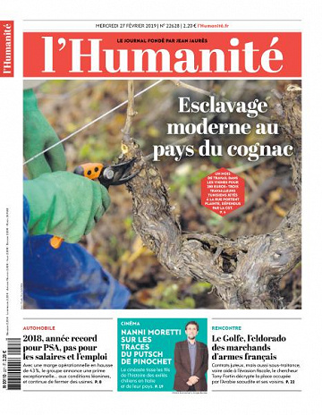 L’Humanite du Mercredi 27 Février 2019