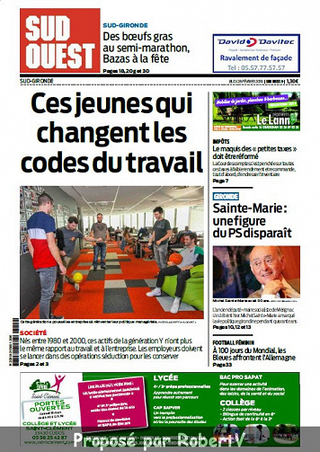 Sud Ouest Sud-Gironde - Jeudi 28 Février 2019