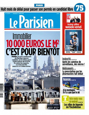 Le Parisien du Vendredi 1er Mars 2019