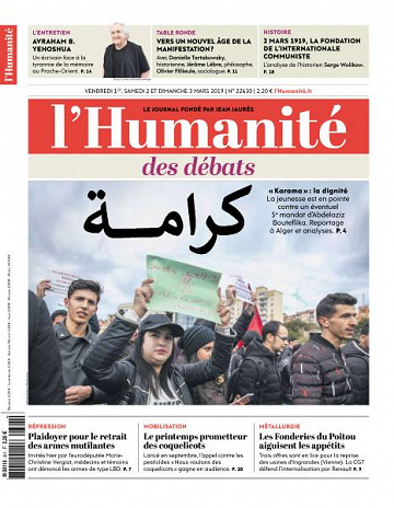 L’Humanite du Vendredi 1er Mars 2019