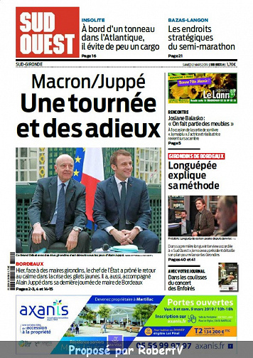 Sud Ouest Sud-Gironde - Samedi 2 Mars 2019