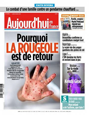 Aujourd’hui en France du Lundi 4 Mars 2019