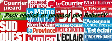 Pack Journaux Presse régionale (France) - Lundi 4 Mars 2019
