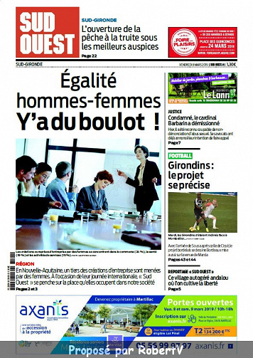 Sud Ouest Sud-Gironde - Vendredi 8 Mars 2019