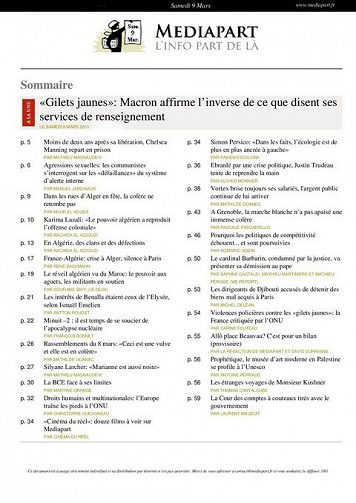 Mediapart - Samedi 9 Mars 2019