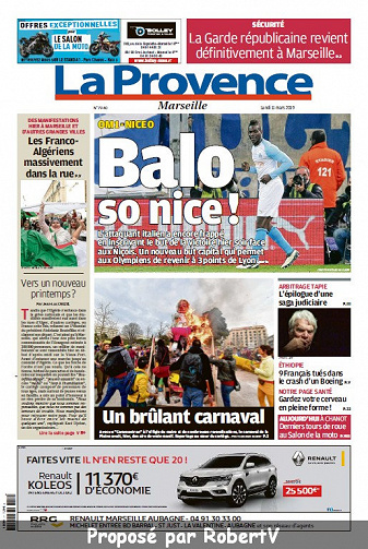 La Provence Marseille - Lundi 11 Mars 2019