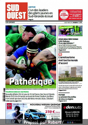Sud Ouest Sud-Gironde - Lundi 11 Mars 2019