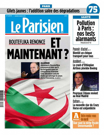 Le Parisien du Mardi 12 Mars 2019