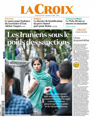 La Croix du Mardi 12 Mars 2019
