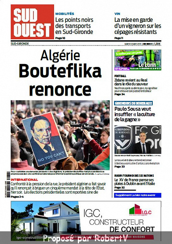 Sud Ouest Sud-Gironde - Mardi 12 Mars 2019
