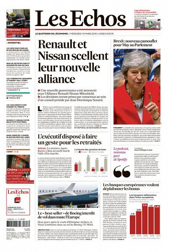 Les Echos du Mercredi 13 Mars 2019