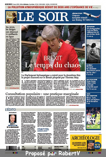 Le Soir - Mercredi 13 Mars 2019