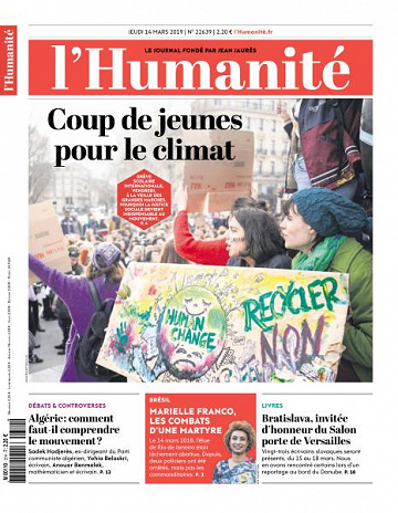 L’Humanite du Jeudi 14 Mars 2019