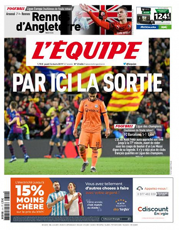 L’equipe du Jeudi 14 Mars 2019
