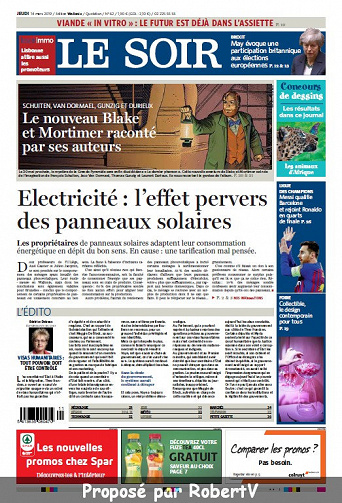 Le Soir - Jeudi 14 Mars 2019