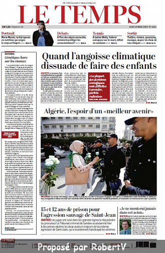 Le Temps - Jeudi 14 Mars 2019