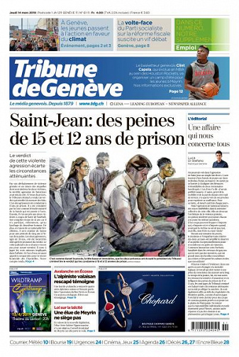 Tribune de Genève du Jeudi 14 Mars 2019