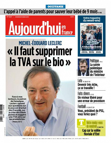 Aujourd’hui en France du Vendredi 15 Mars 2019