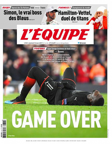 L’equipe du Vendredi 15 Mars 2019