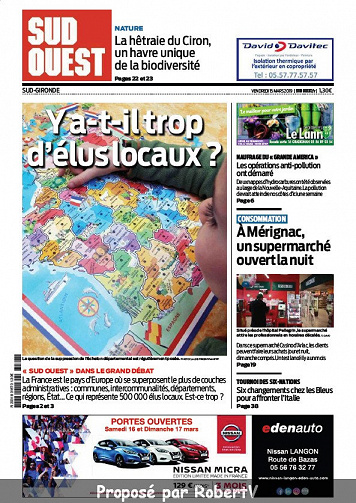 Sud Ouest Sud-Gironde - Vendredi 15 Mars 2019