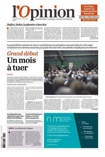 L’Opinion du Vendredi 15 et Samedi 16 Mars 2019