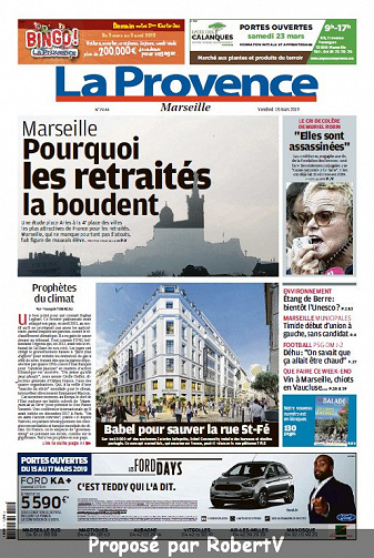 La Provence Marseille - Vendredi 15 Mars 2019