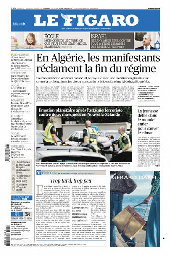 Le Figaro du Samedi 16 et Dimanche 17 Mars 2019