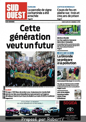 Sud Ouest Sud-Gironde - Samedi 16 Mars 2019